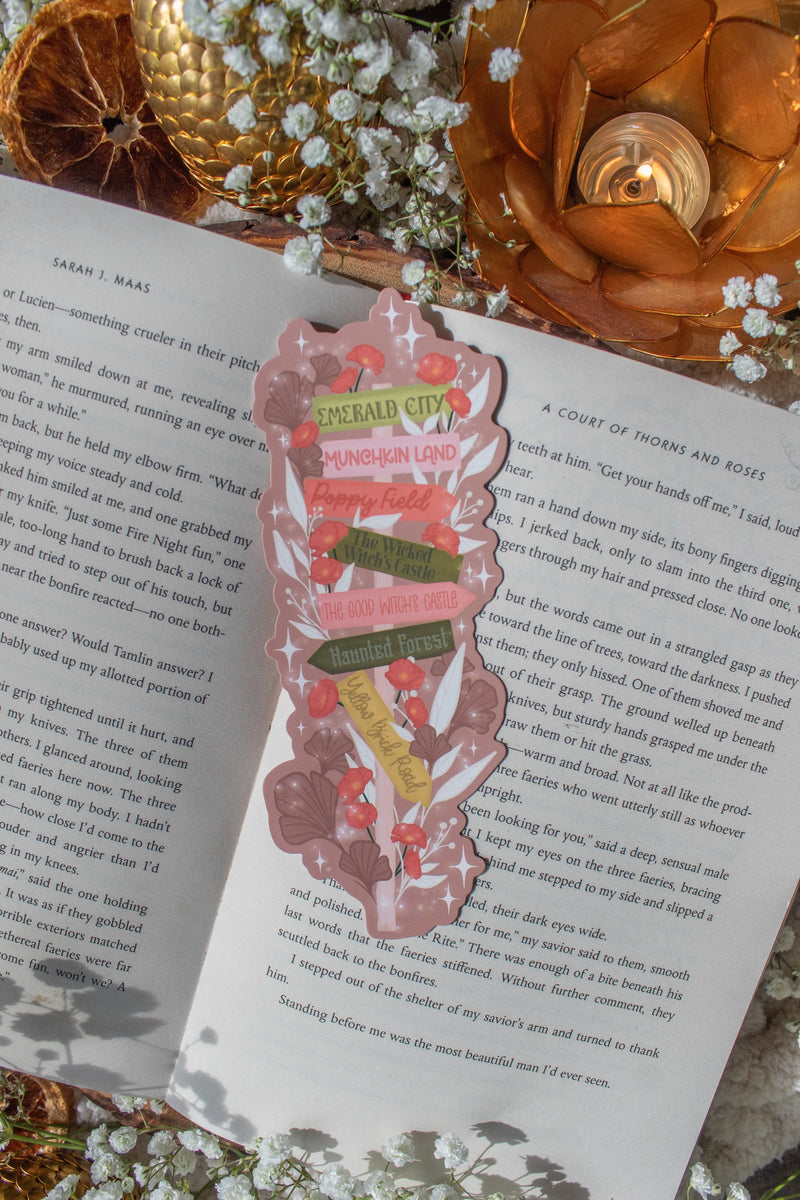 Wizard of Oz Bookmark | Oz Location Sign Die-Cut Bookmark