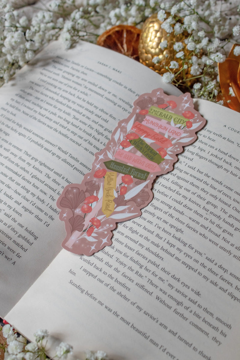 Wizard of Oz Bookmark | Oz Location Sign Die-Cut Bookmark