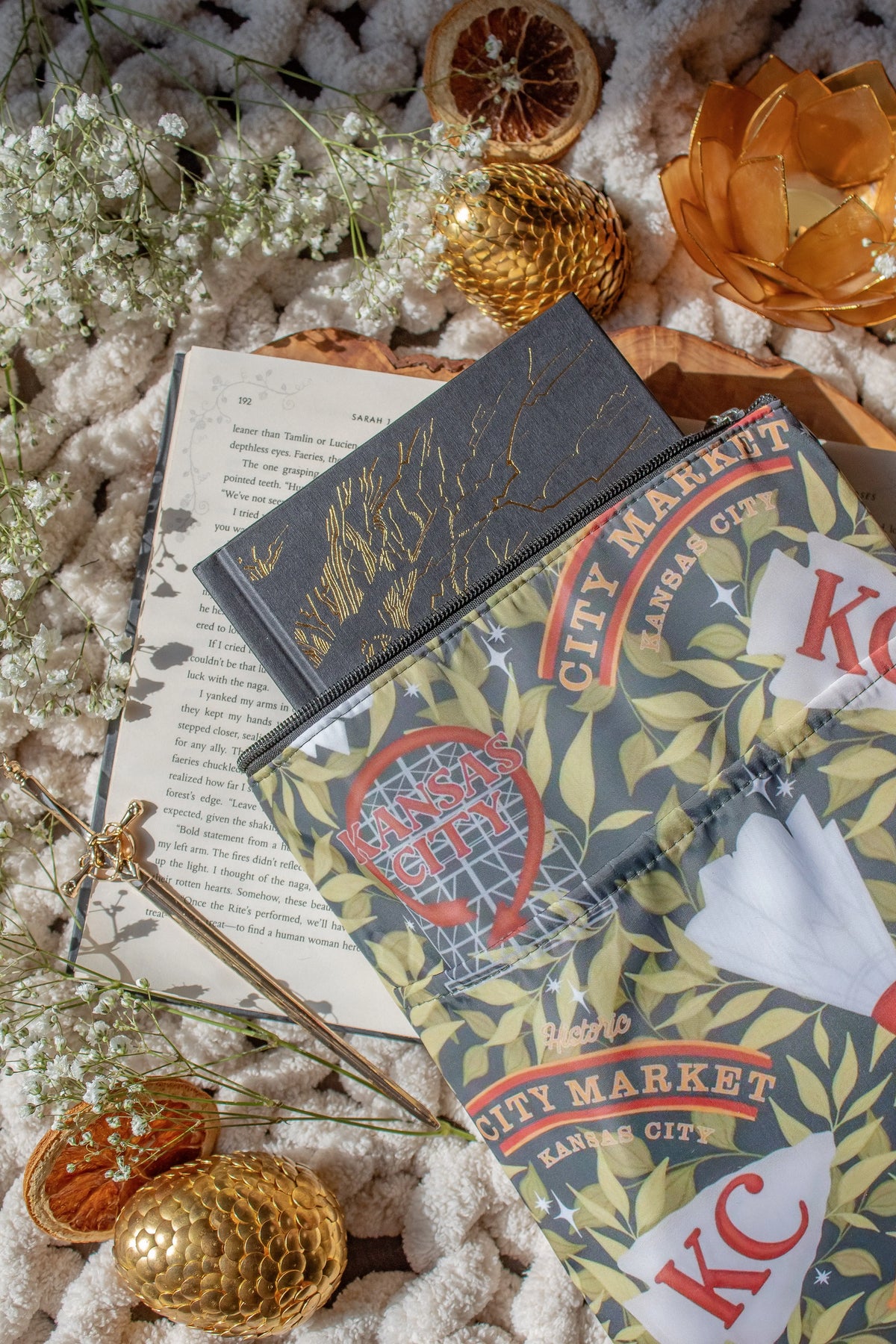 Water-Resistant Extra Large Book Sleeve | Kansas City Icons