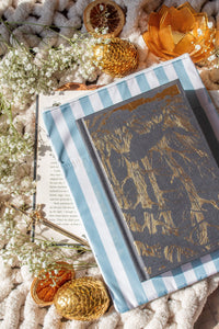 Water-Resistant Extra Large Book Sleeve | Blue Stripes