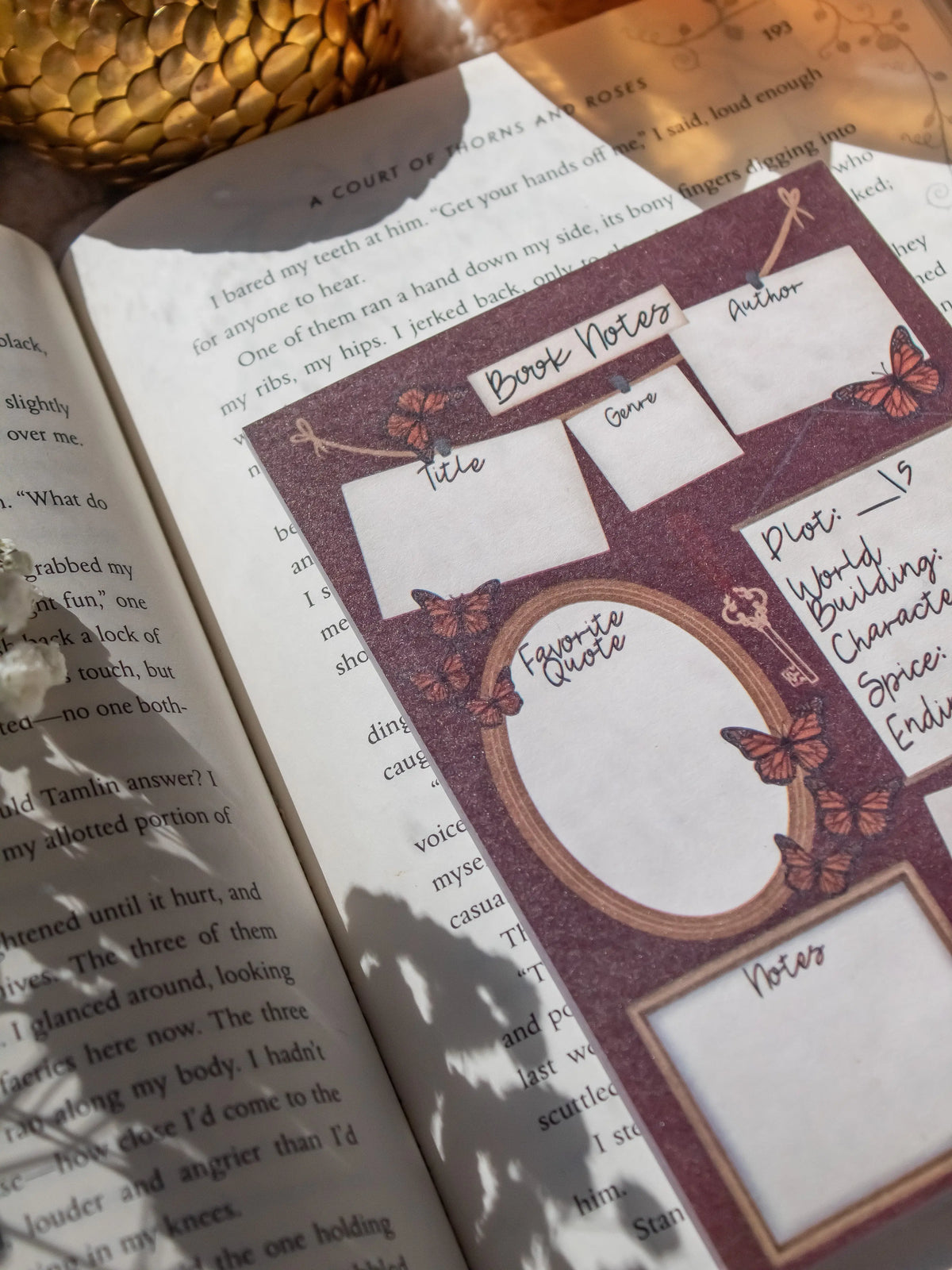 Book Review Post-it® Notepad | Dark Academia