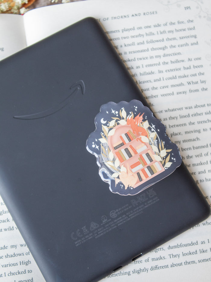 Dragons Arched Bookshelf | Kindle / Phone Grip