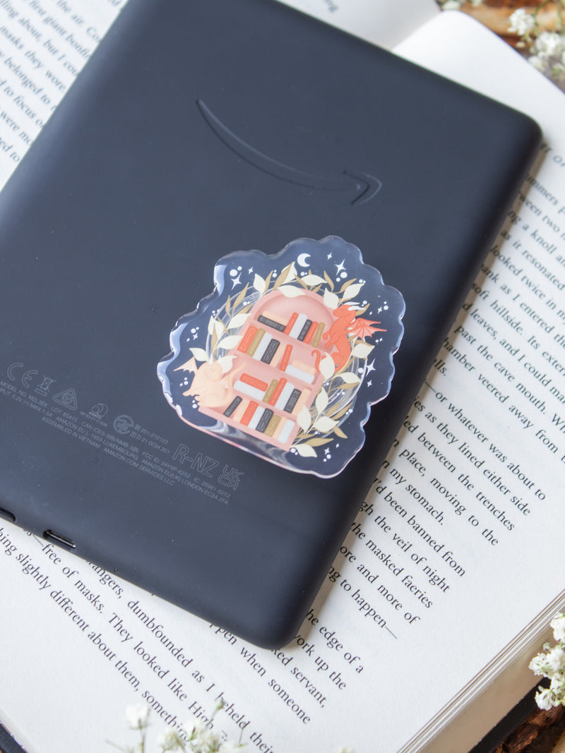 Dragons Arched Bookshelf | Kindle / Phone Grip