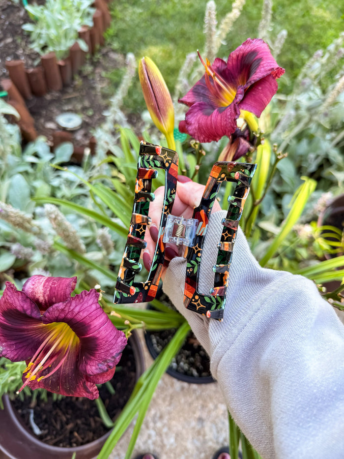 Bookish Hair Claw Clip | Burgundy Books