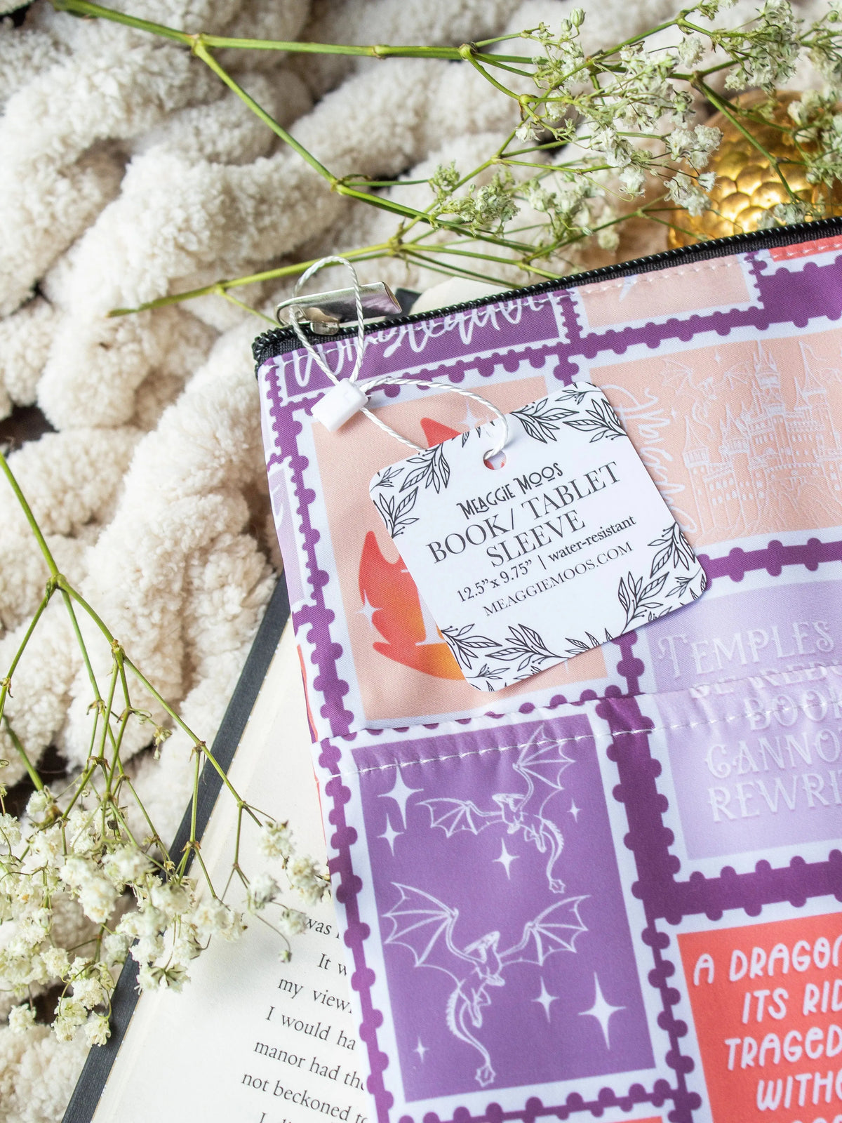 Water-Resistant Extra Large Book Sleeve | Fourth Wing Stamps The Empyrean Series