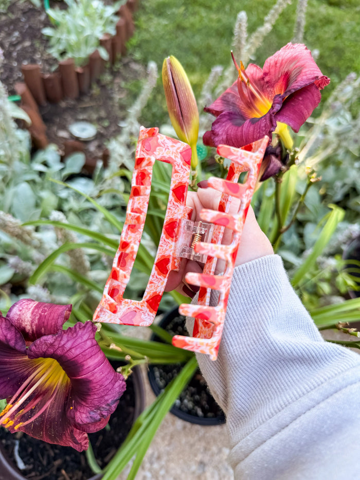 Bookish Hair Claw Clip | Flaming Heart