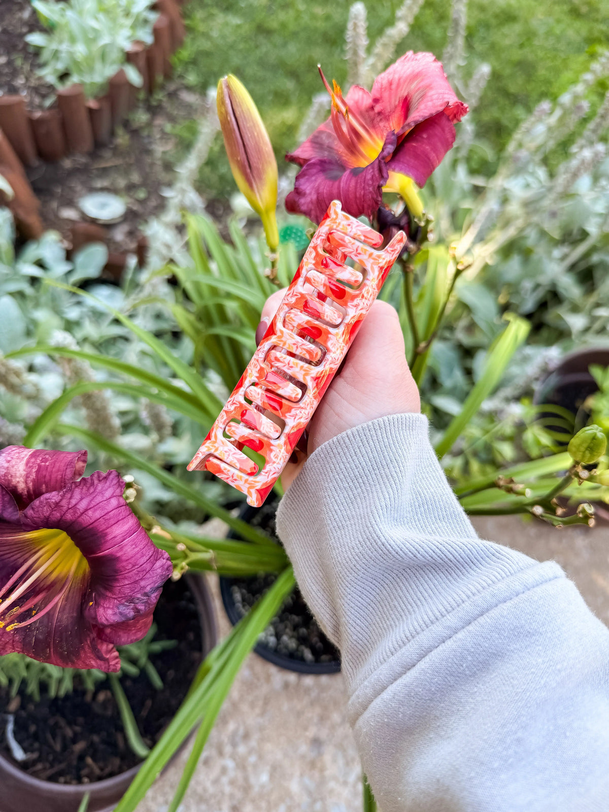 Bookish Hair Claw Clip | Flaming Heart