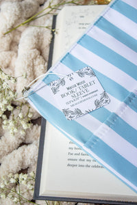 Blue Cabana Stripes Book Sleeve