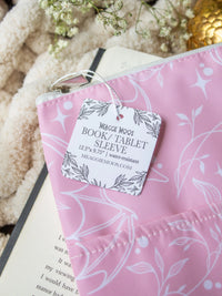 Water-Resistant Extra Large Book Sleeve | Pink Dragons