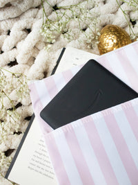 Pink Cabana Stripes Book Sleeve