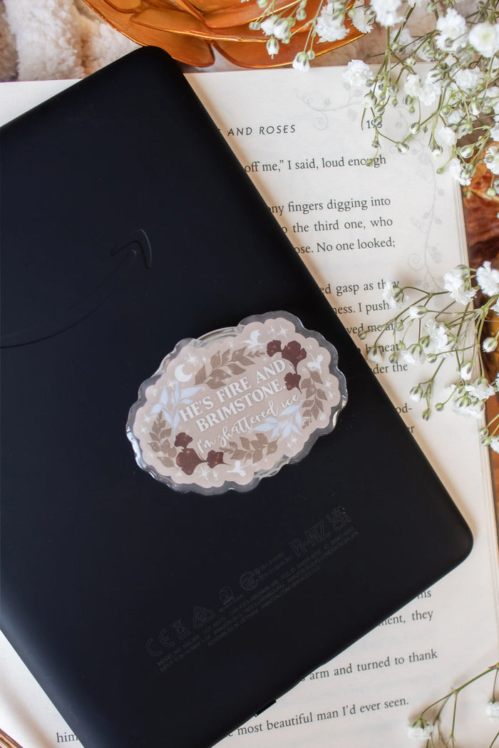 When The Moon Hatched Shattered Ice Quote Kindle / Phone Grip