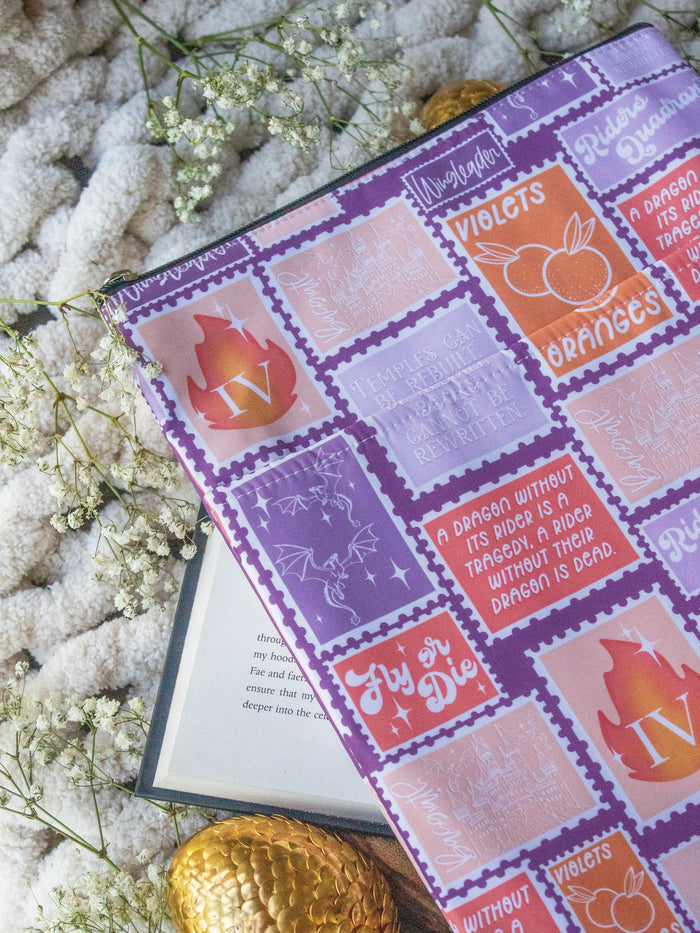 Water-Resistant Extra Large Book Sleeve | Fourth Wing Stamps The Empyrean Series