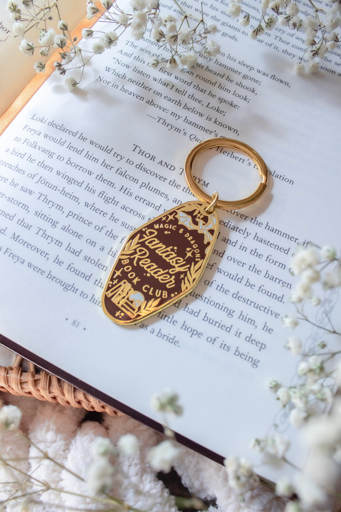 Fantasy Reader Metal Keychain