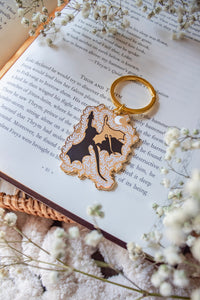 Fourth Wing Dragons Metal Keychain