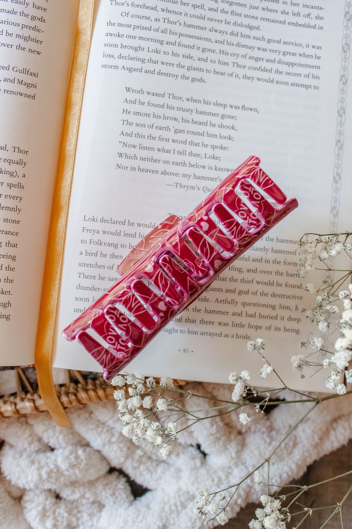Bookish Hair Claw Clip | Love Story