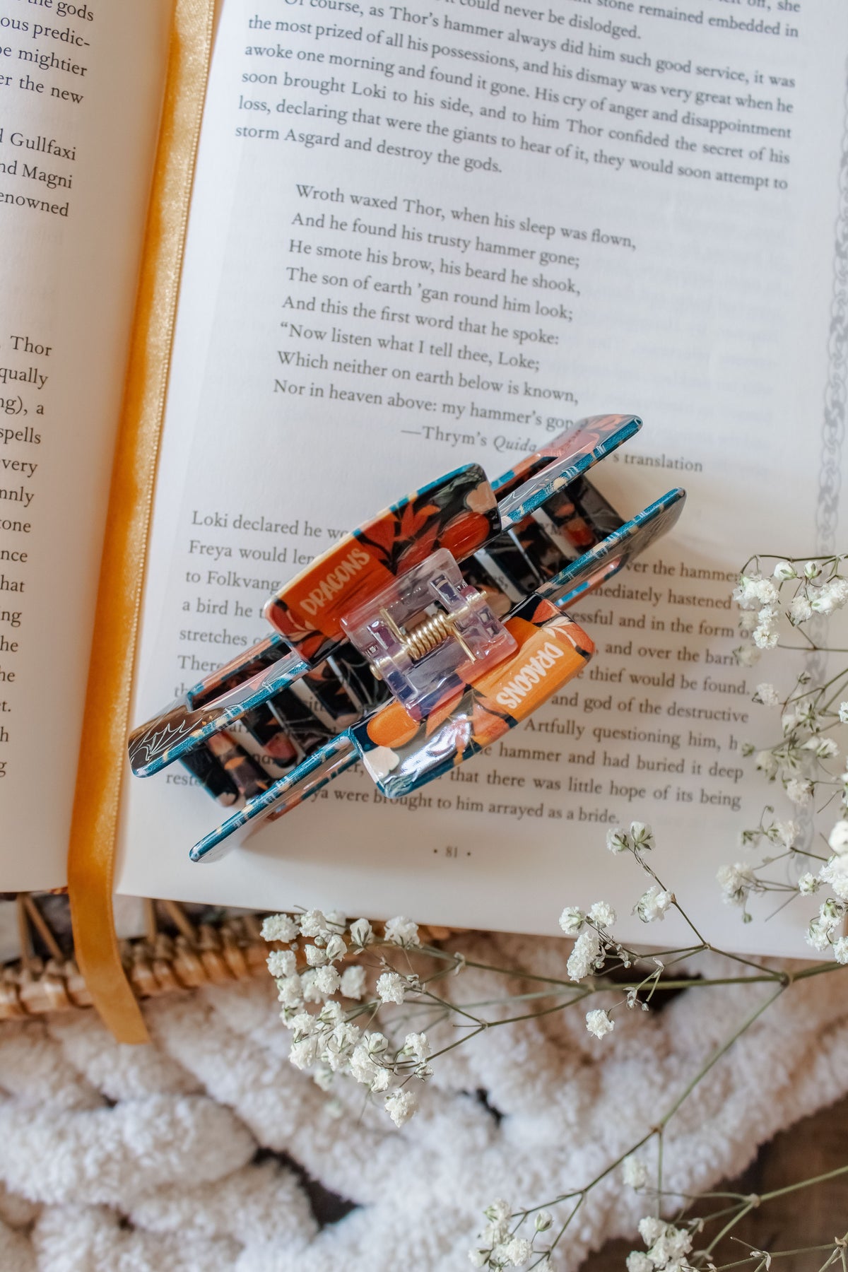 Bookish Hair Claw Clip | Dragons Grove