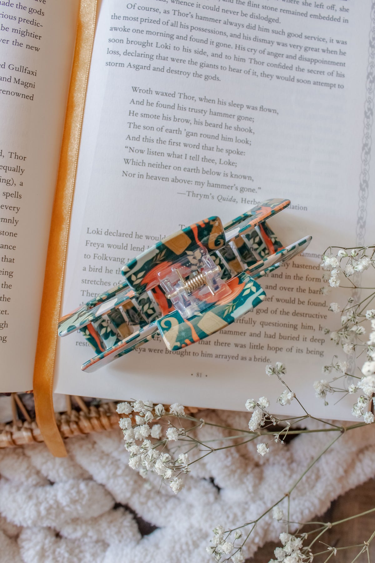 Bookish Hair Claw Clip | Littlest Book Dragon