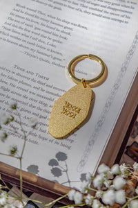 Gingerbread Library Metal Keychain