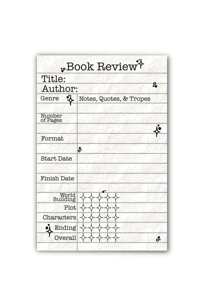 Book Review Post-it® Notepad | Type Writer
