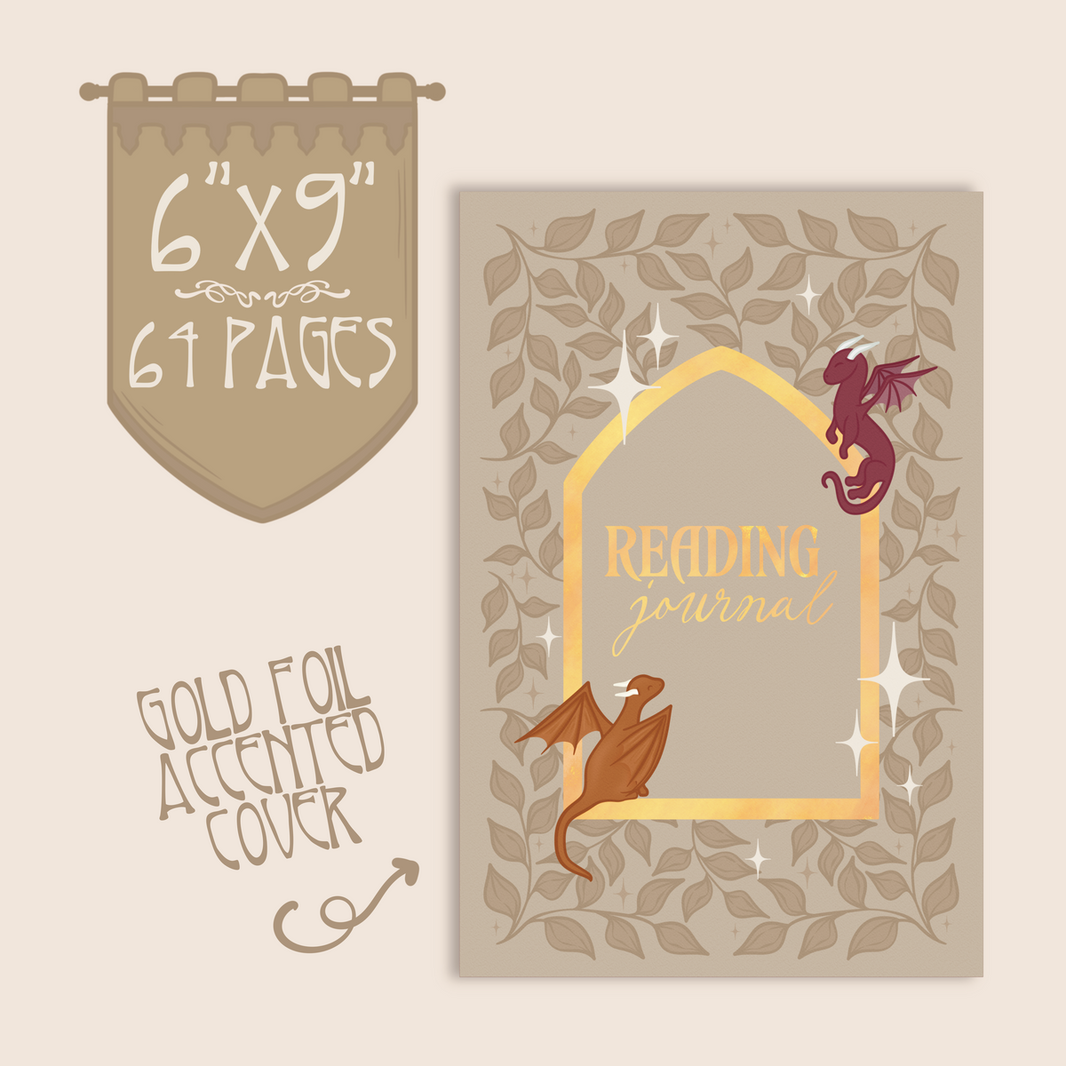 6"x9" Littlest Book Dragon Reading Journal