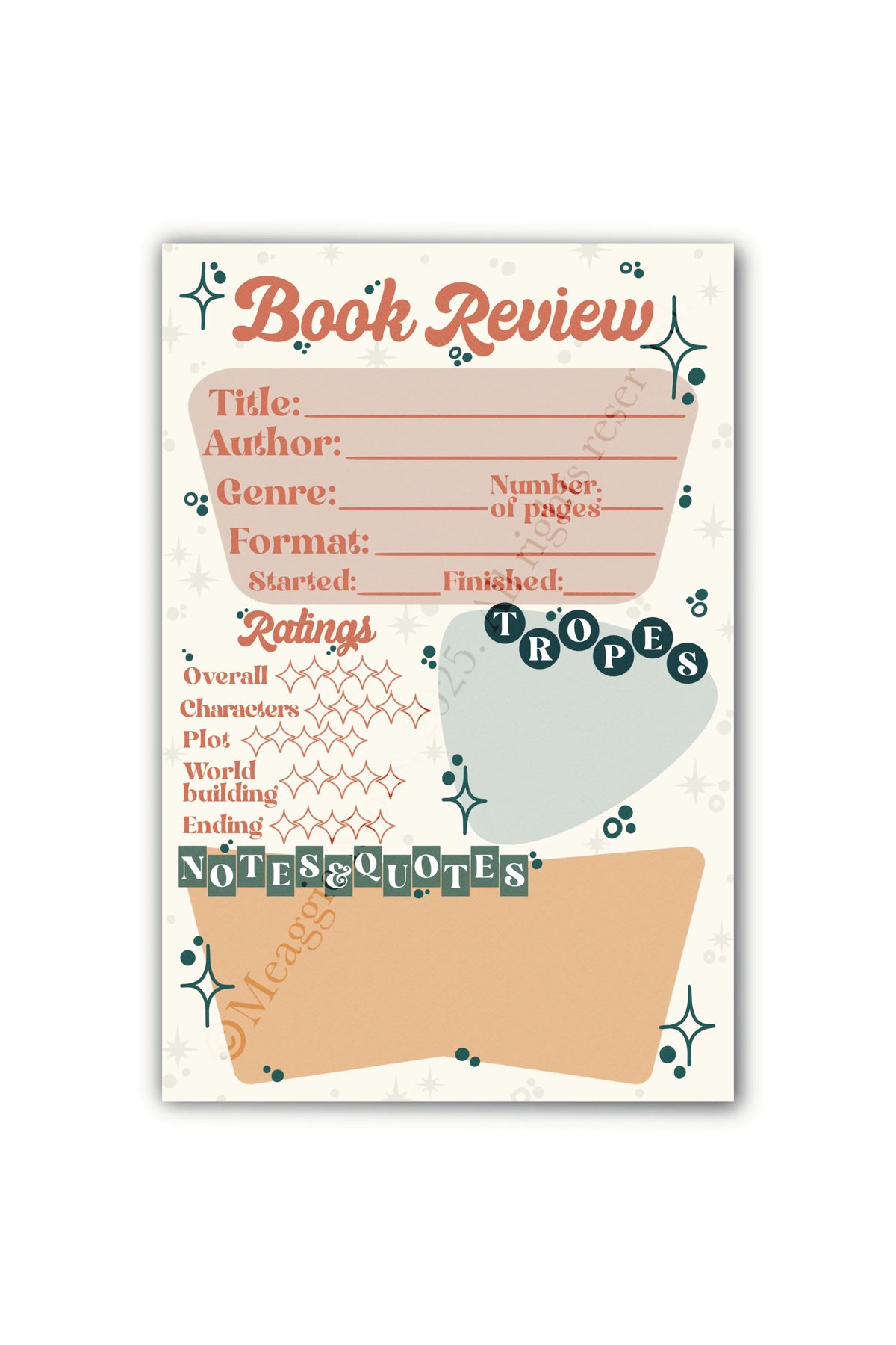 Book Review Post-it® Notepad | Retro