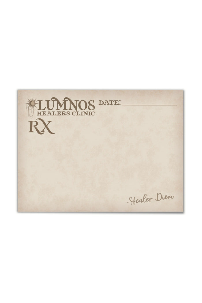 3"x4" Sticky Notes | Spark of the Everflame Lumnos Healers Clinic RX Pad
