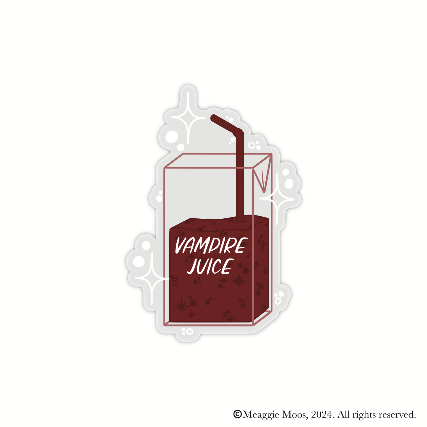 Vampire Juice Box Waterproof Sticker | 3”x2.1”