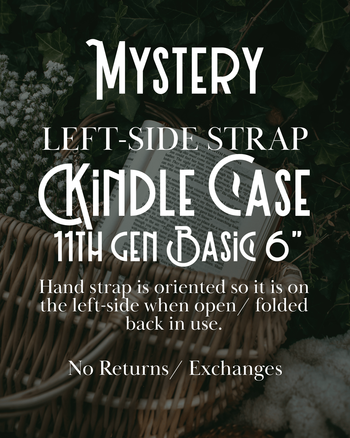 Mystery Left-Hand Strap Kindle Case | Kindle Basic 6"