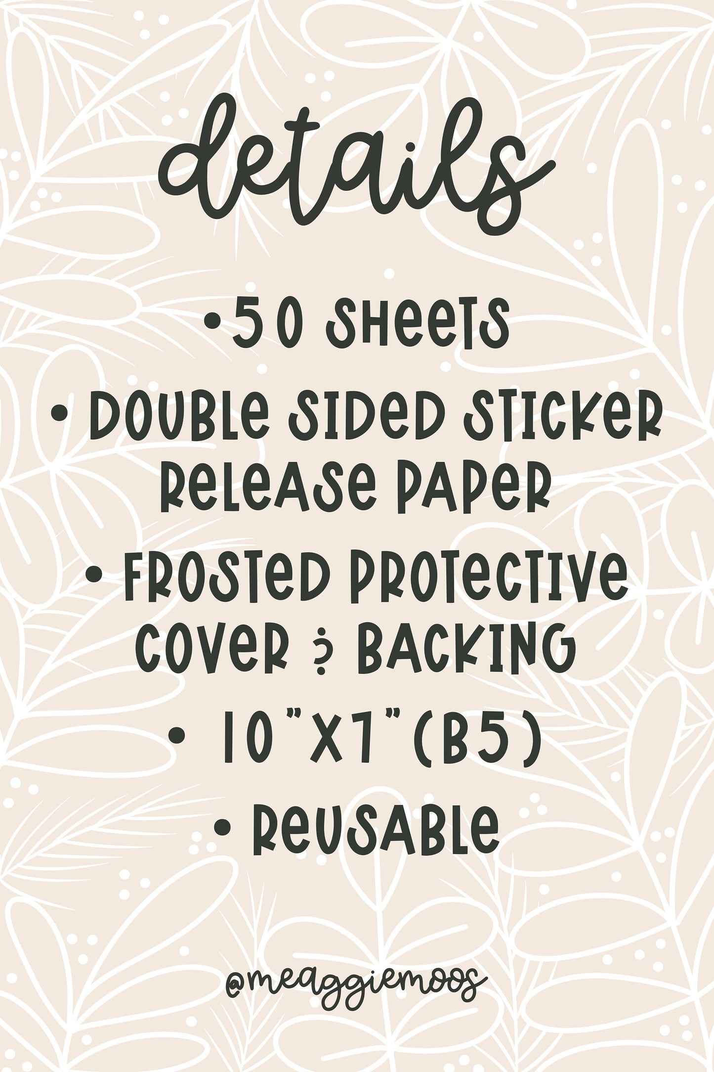 MYSTERY B-Grade Reusable Sticker Book | 50 Double Sided Pages