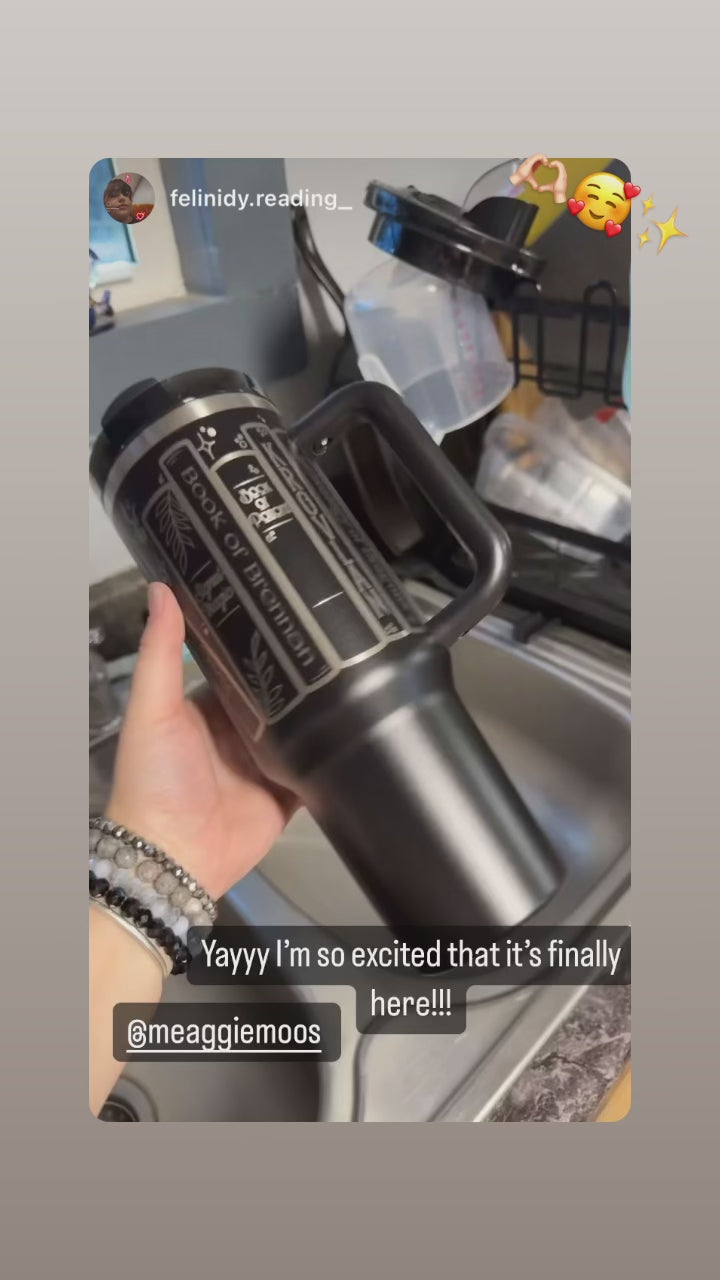 Fourth Wing | Violet's Bookshelf 40oz Engraved Tumbler