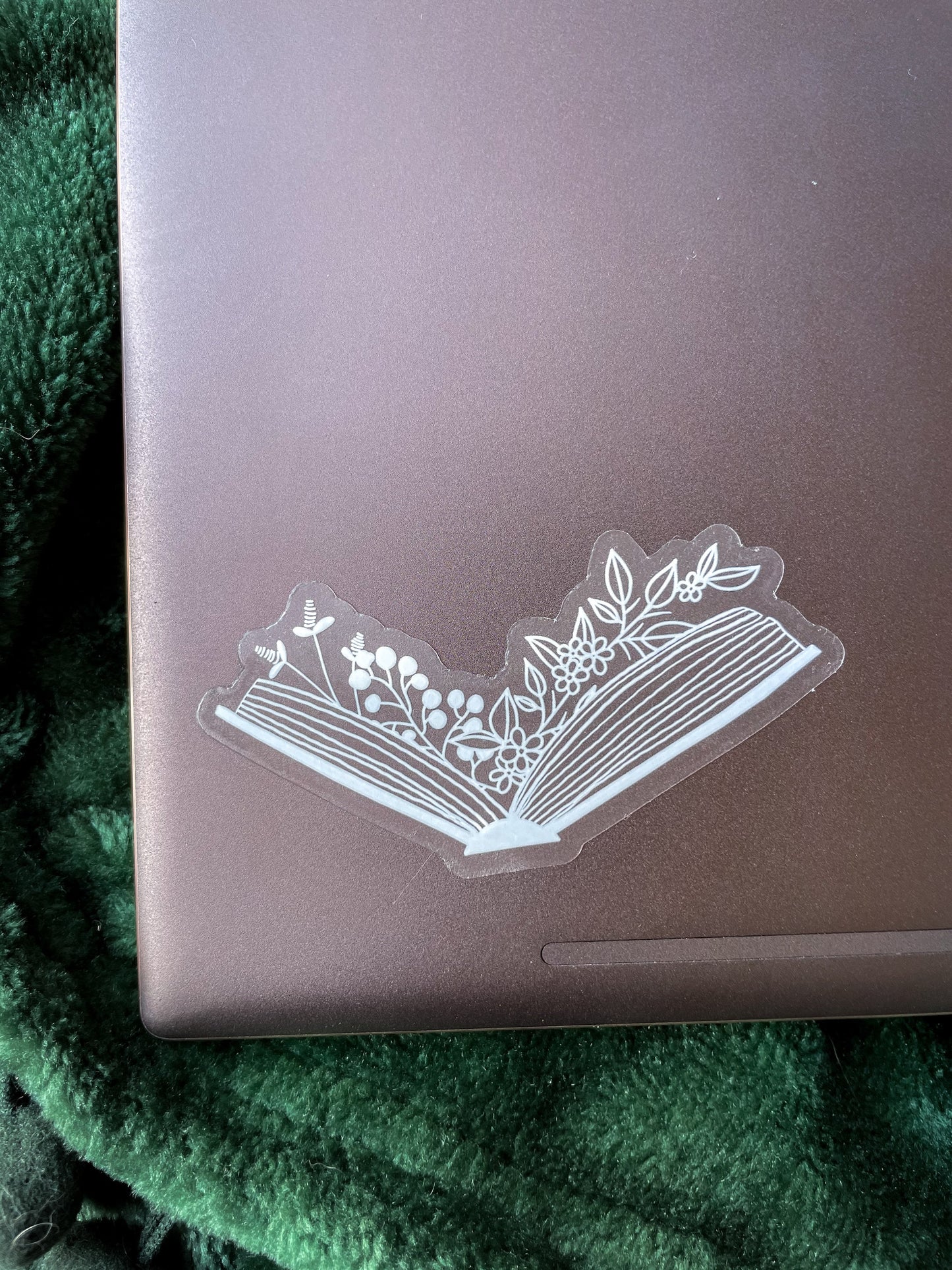 Floral Book Waterproof Sticker | 3"x1.53"