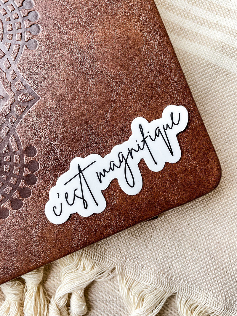 C'est Magnifique Sticker | 3"x1.16"