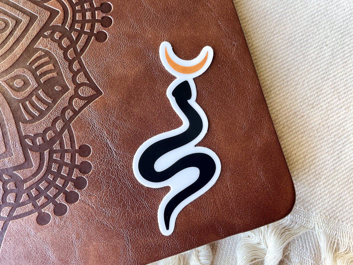 Serpent Moon Waterproof Sticker | 1.37 x 3