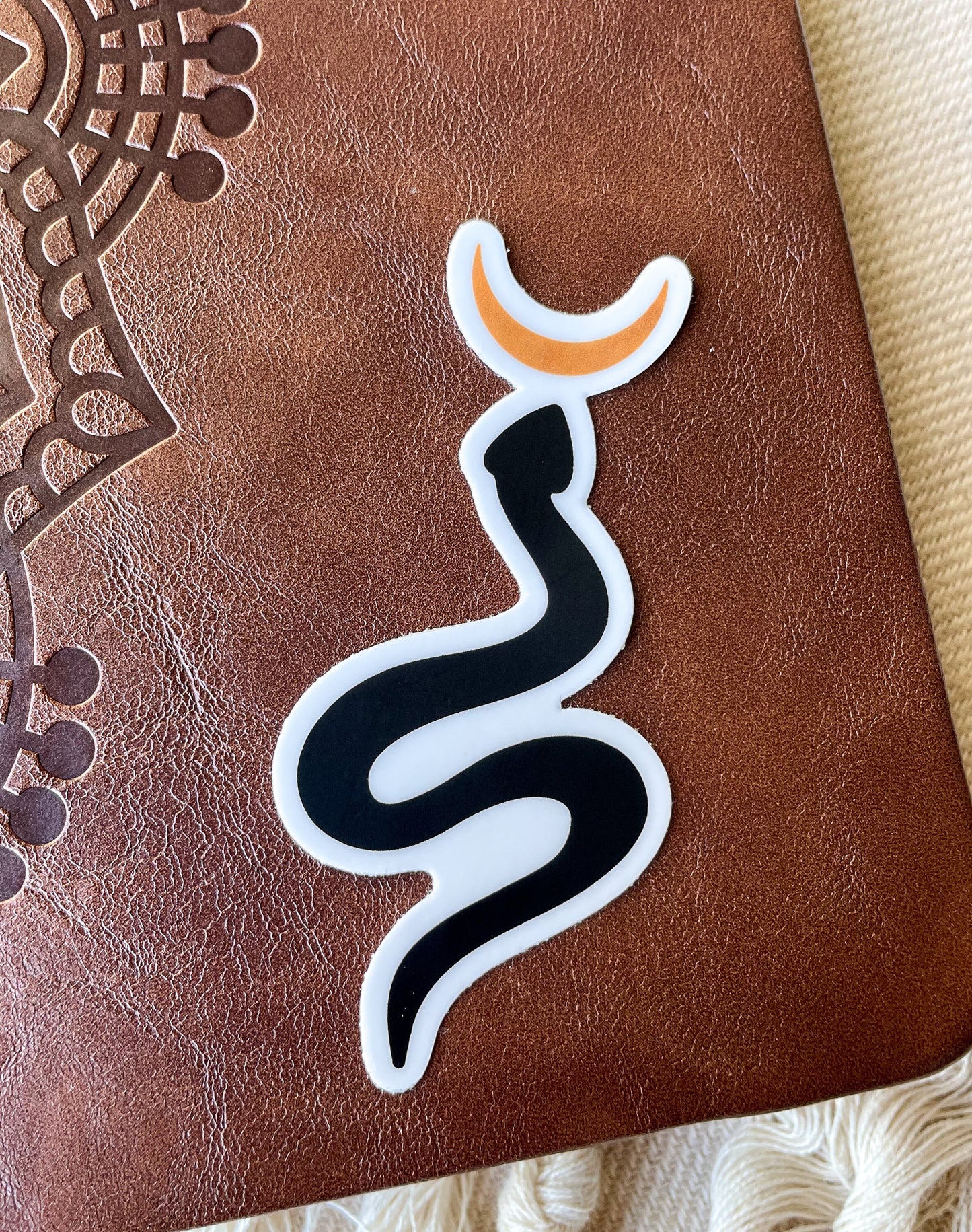 Serpent Moon Waterproof Sticker | 1.37 x 3