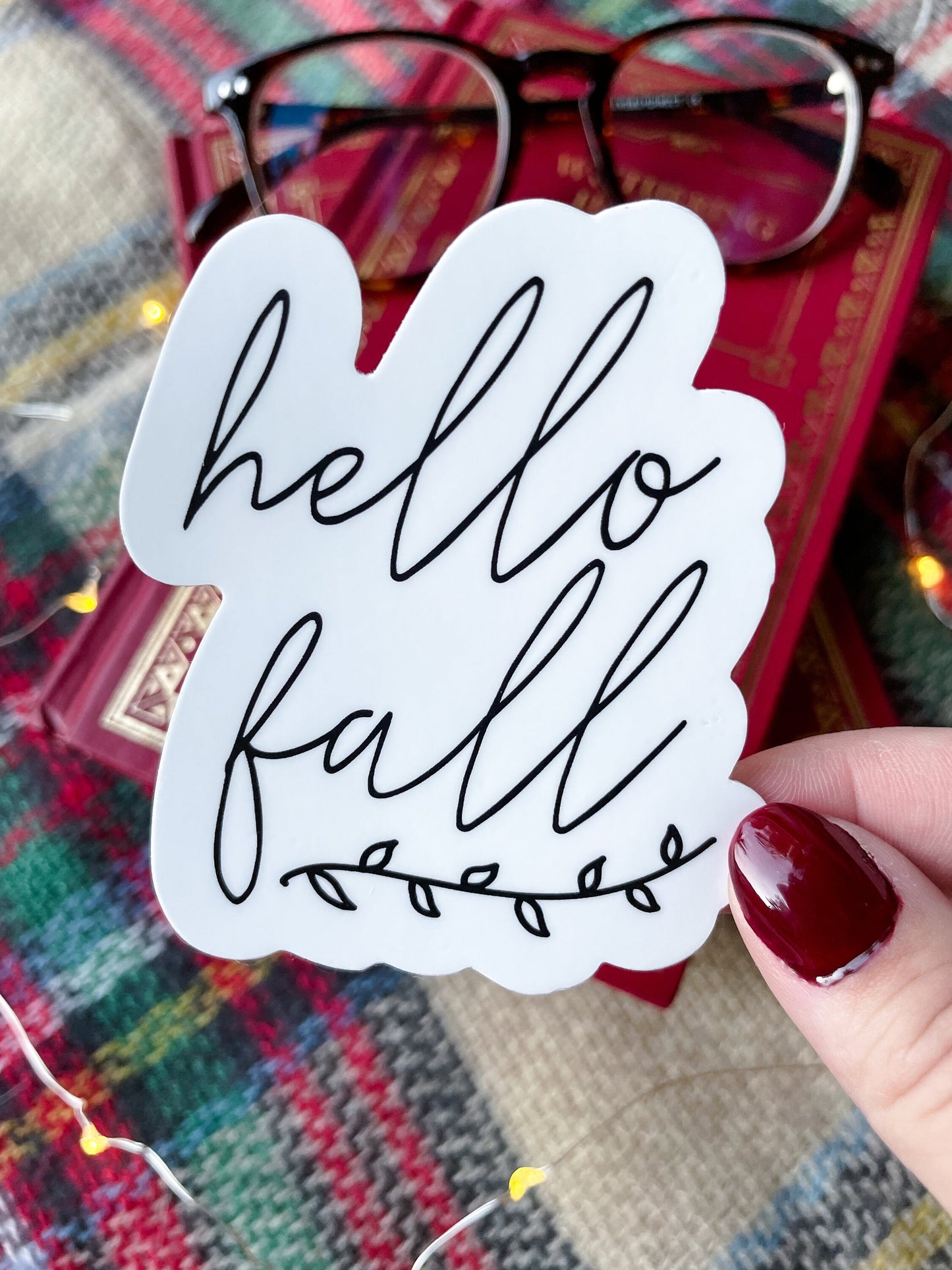 Hello Fall Waterproof Sticker | 2.51" x 3"