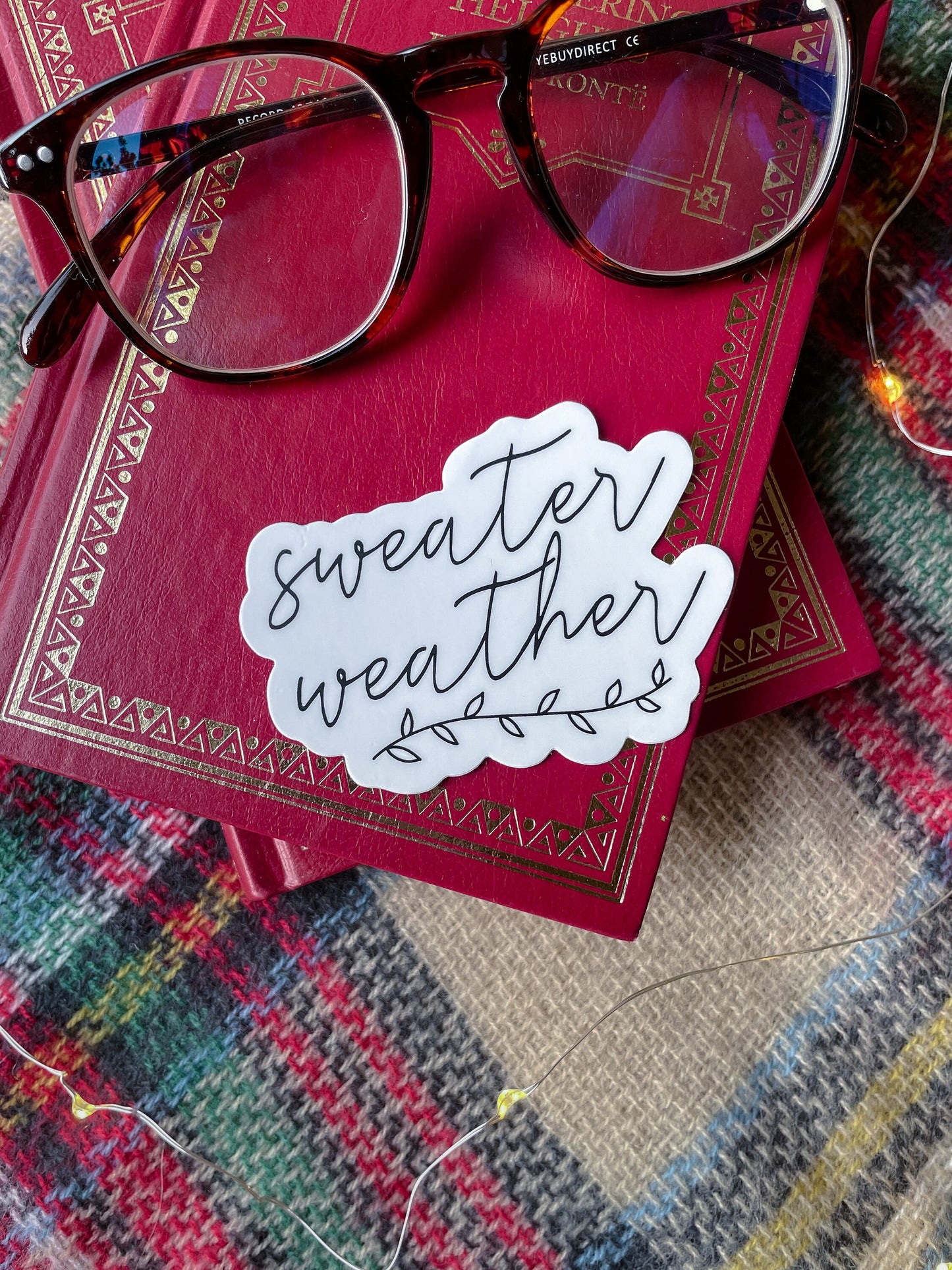 Sweater Weather Waterproof Sticker | 3" x 2.21"