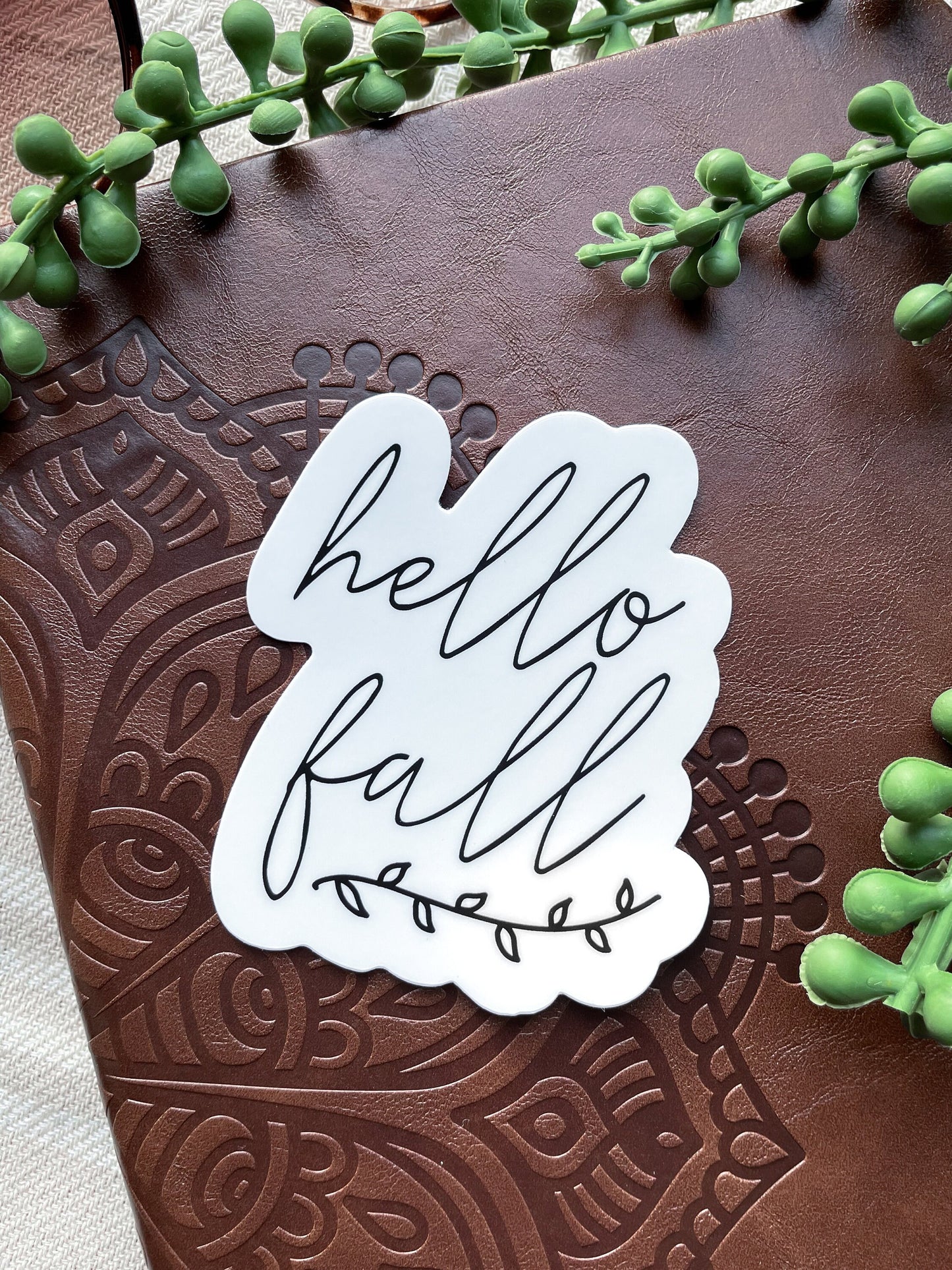 Hello Fall Waterproof Sticker | 2.51" x 3"