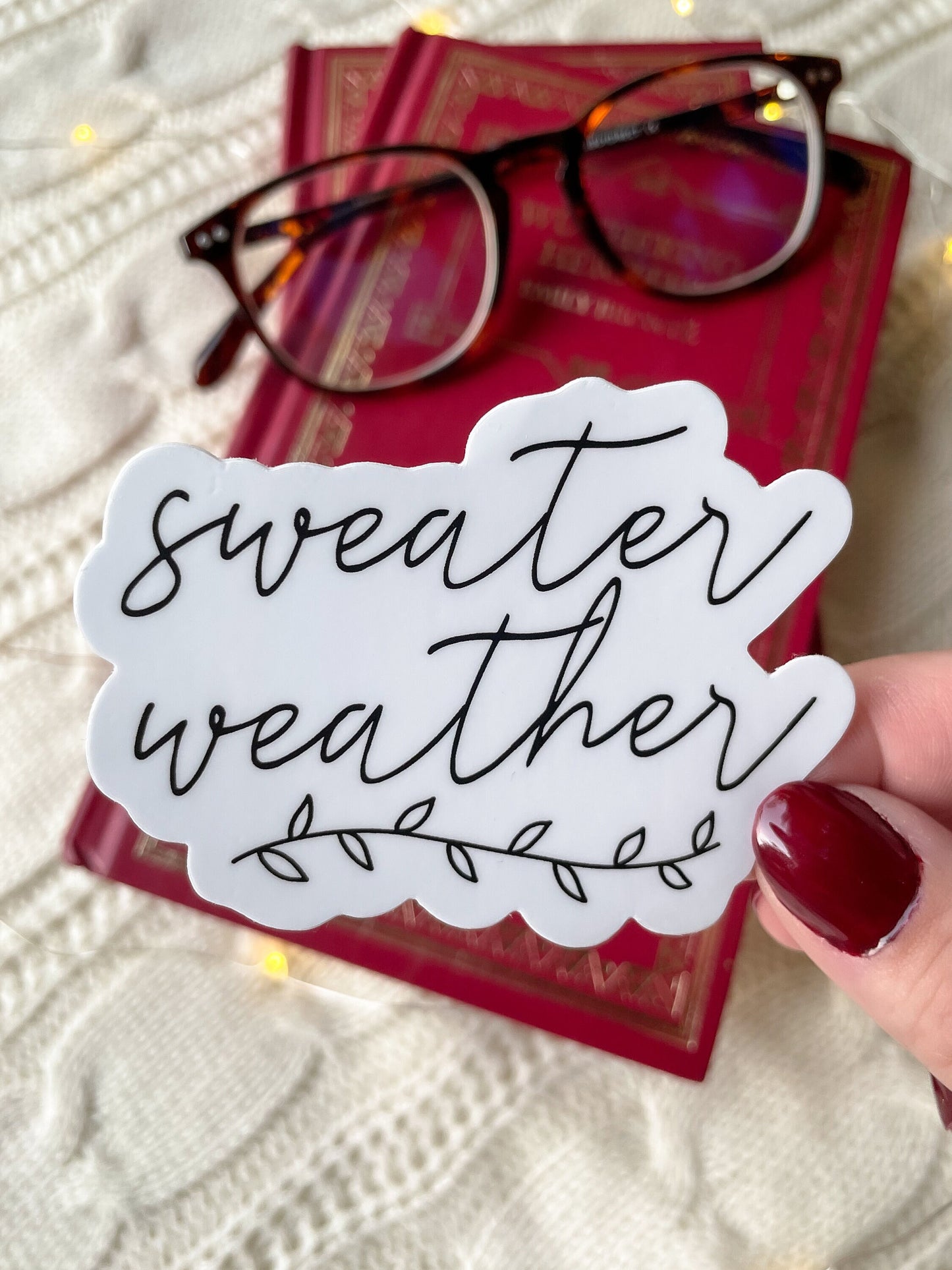 Sweater Weather Waterproof Sticker | 3" x 2.21"