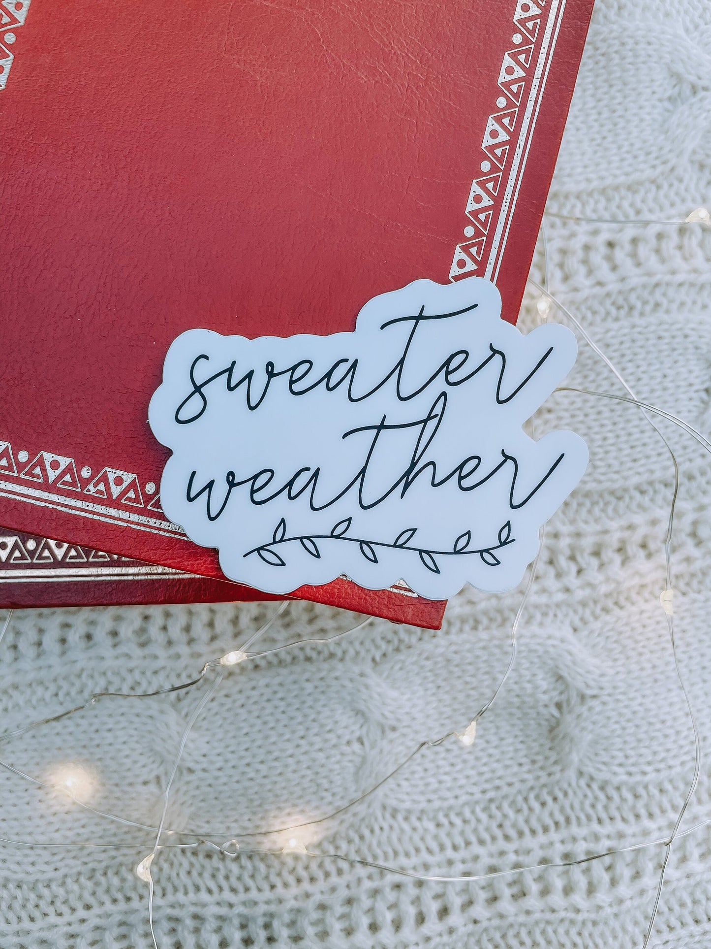 Sweater Weather Waterproof Sticker | 3" x 2.21"