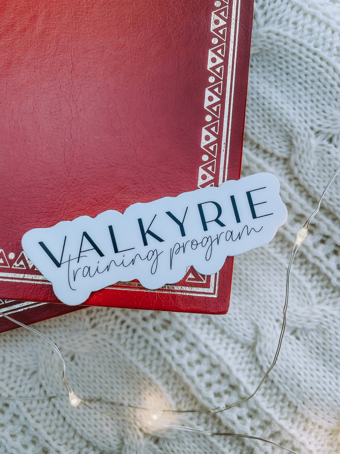 Valkyrie Training Program Waterproof Sticker | A Court of Thorns and Roses | 3" x 1.02"