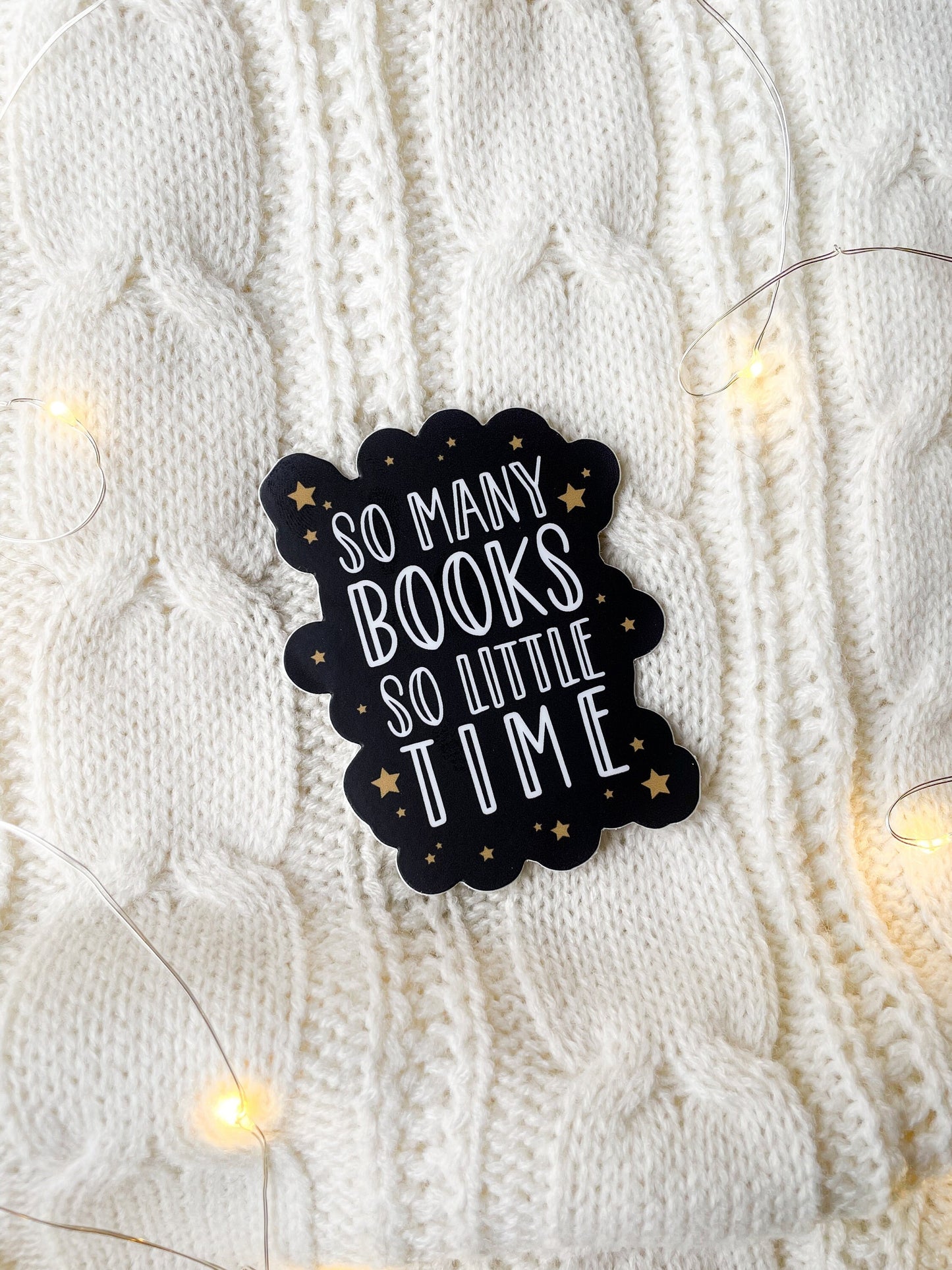 So Many Books So Little Time Waterproof Sticker | 2.41" x 3"