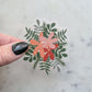 Floral Burst Waterproof Sticker | 2.1"x2.5"