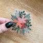Floral Burst Waterproof Sticker | 2.1"x2.5"