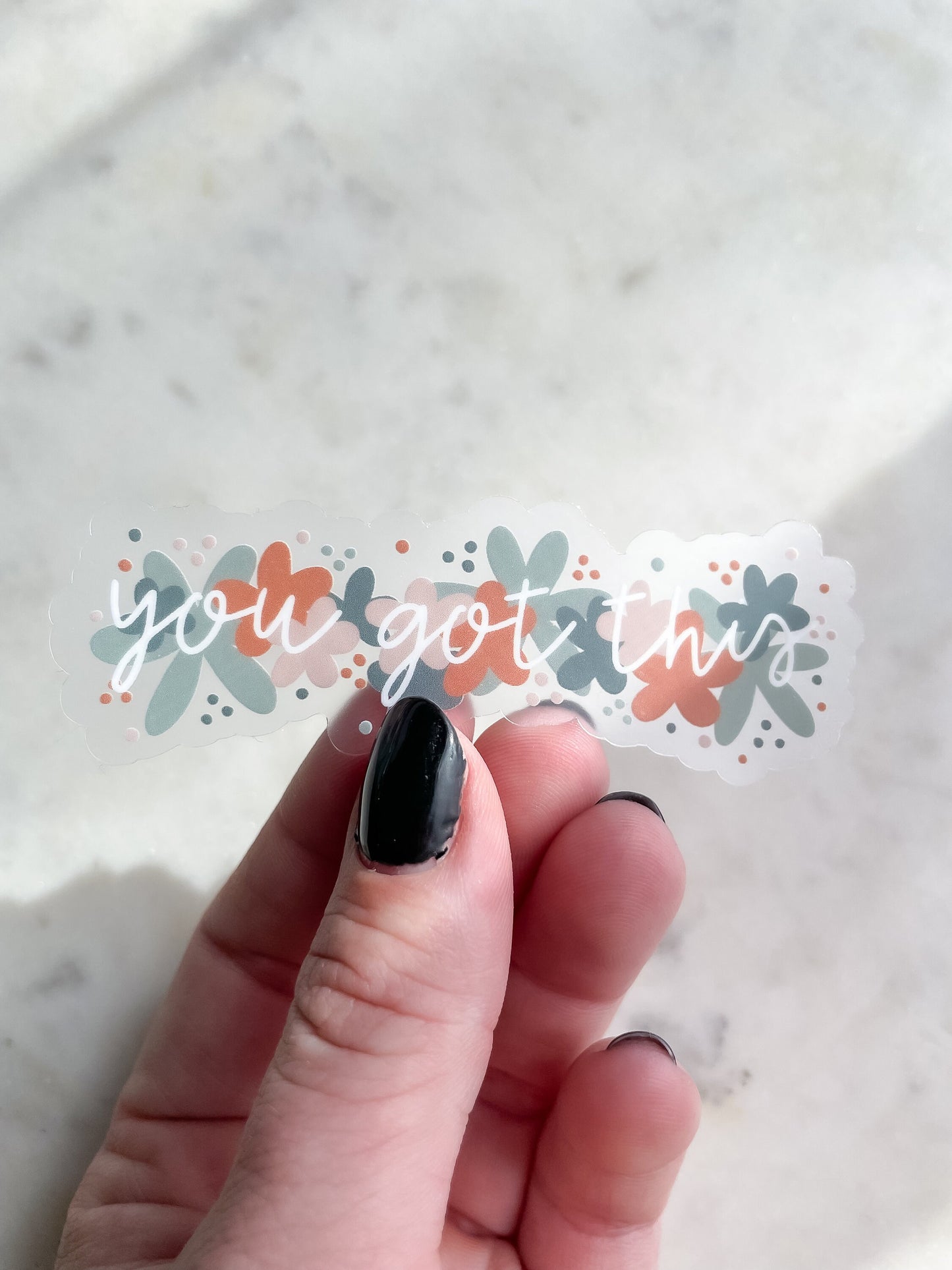 You Got This Floral Border Waterproof Sticker | 3.3"x1.1"