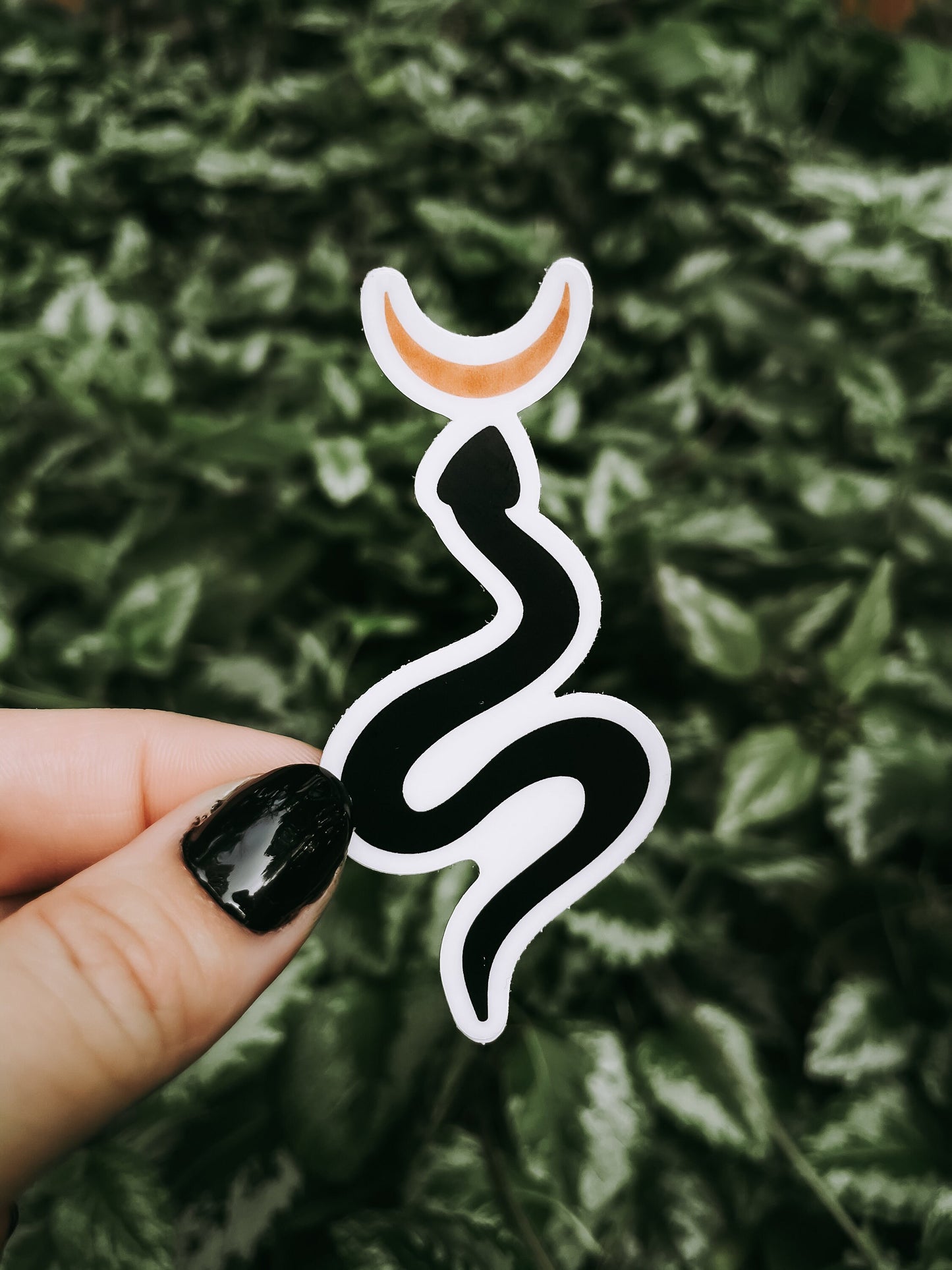 Serpent Moon Waterproof Sticker | 1.37 x 3