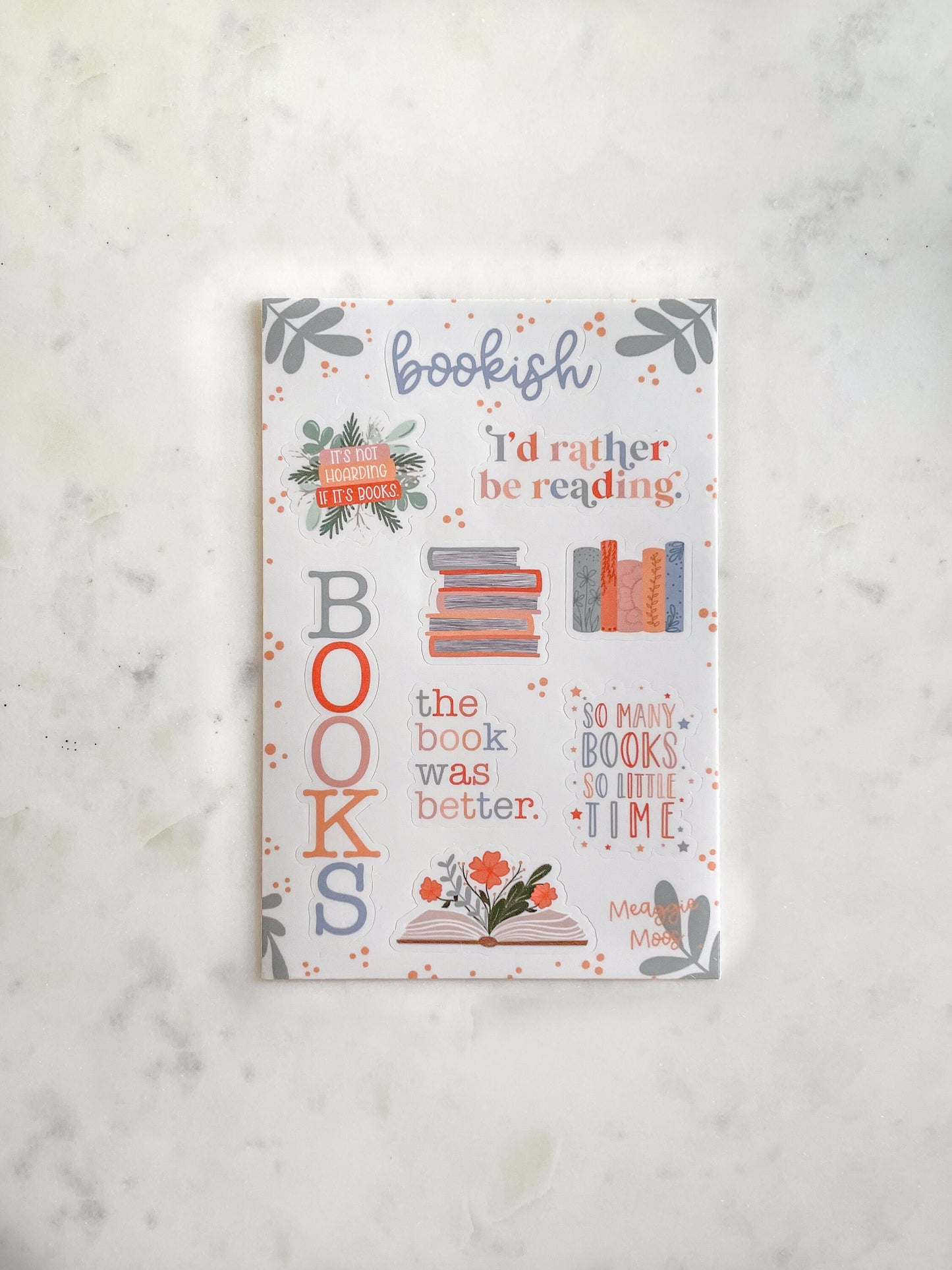 Bookish Sticker Sheet | 9 Stickers | 6"x4"