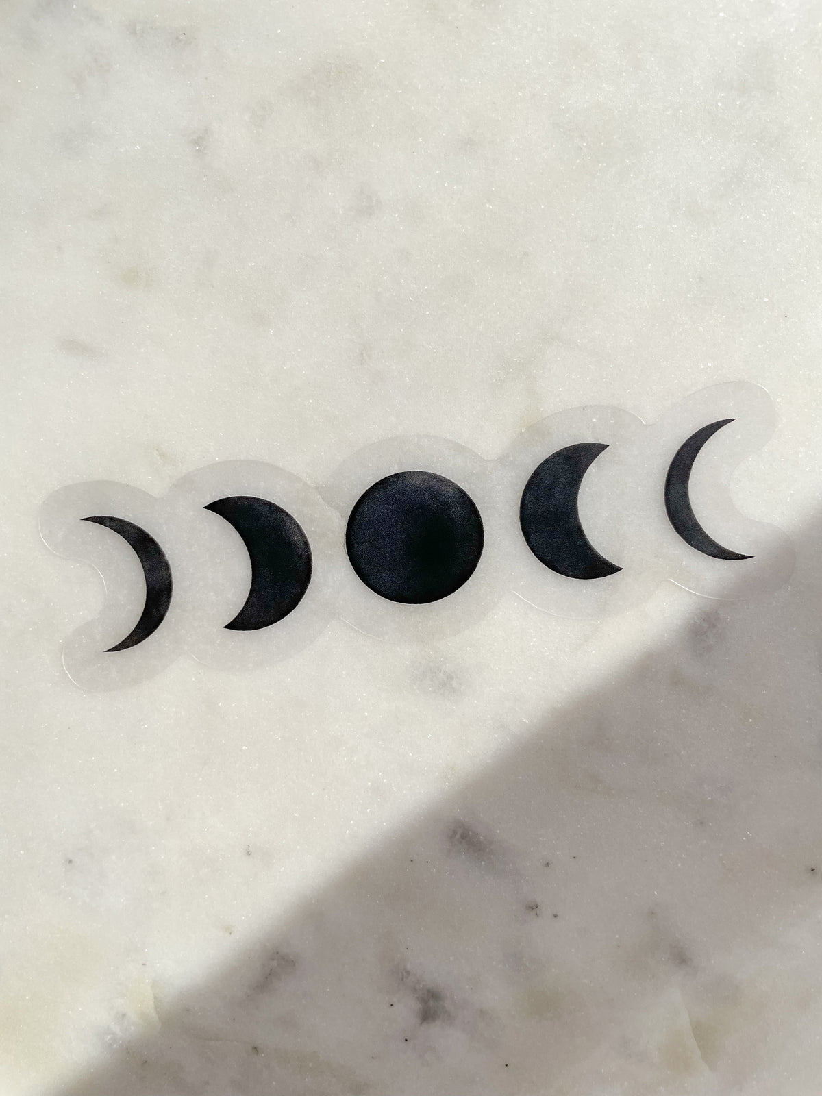 Black Moon Phases Waterproof Sticker | 3.71 "x 1"