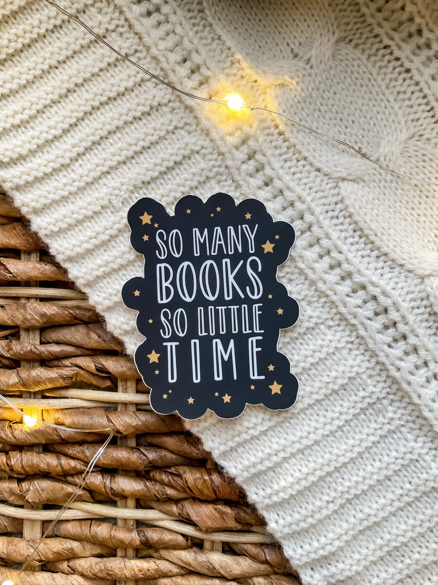 So Many Books So Little Time Waterproof Sticker | 2.41" x 3"