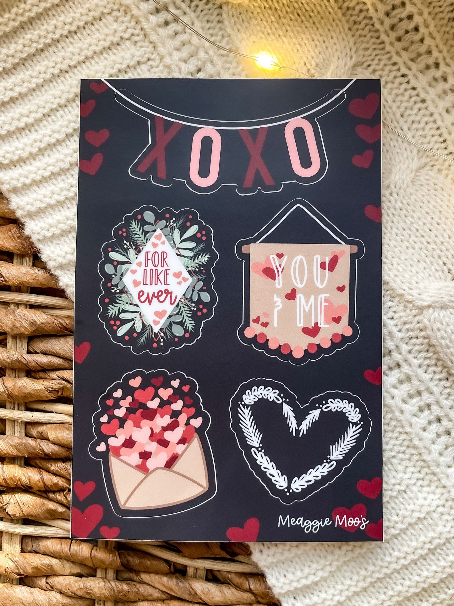 XOXO Sticker Sheet | 6"x4"