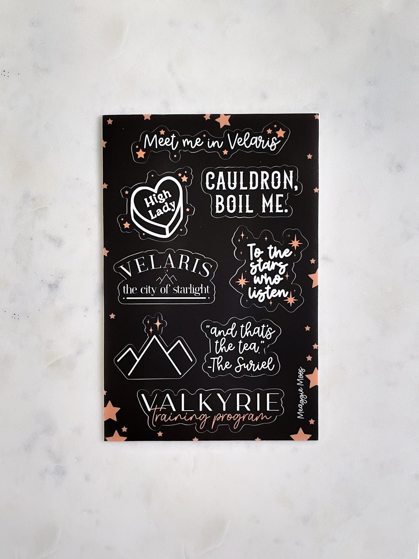 Meet Me In Velaris Bookish Sticker Sheet | 9 Stickers | 6"x4"